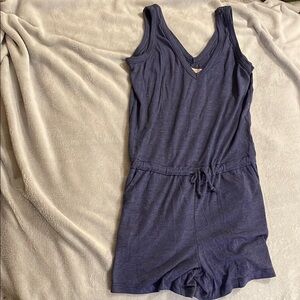 Chaser Blue Sleeveless V-Neck One Piece Romper